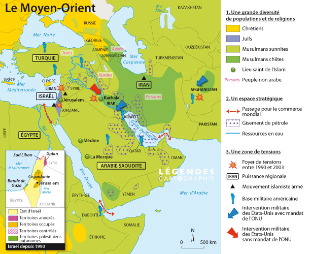 Moyen Orient cartegeopolitique 2