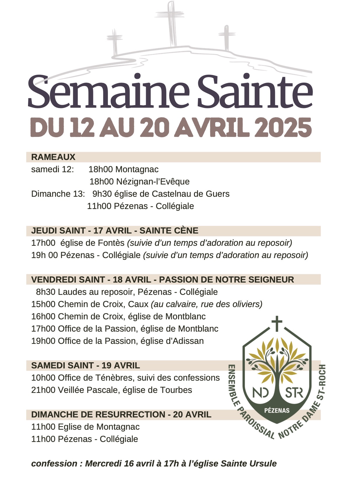 Semaine Sainte 2025 flyer 