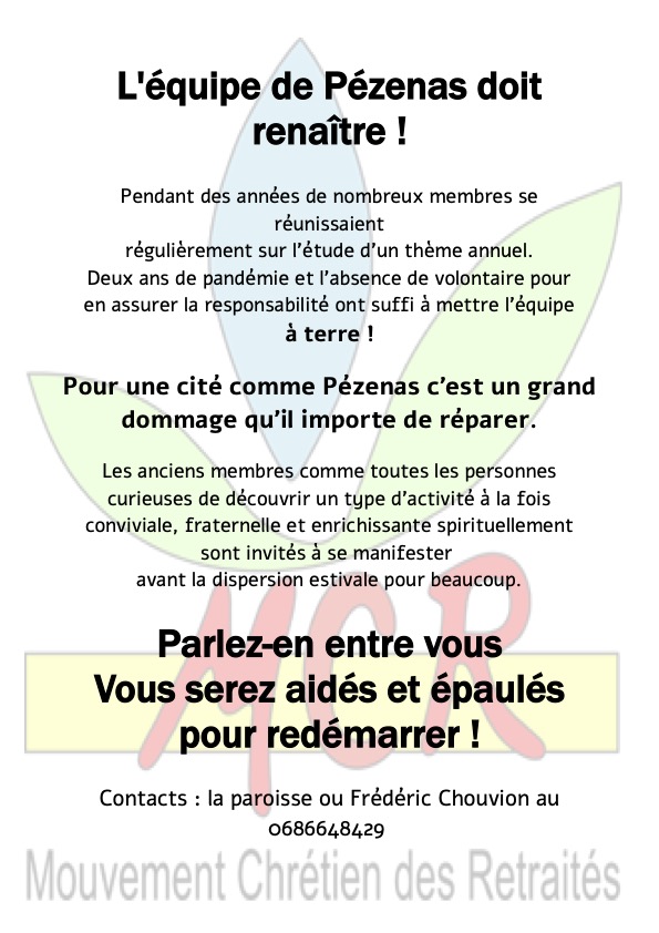 affichette MCR Pézenas
